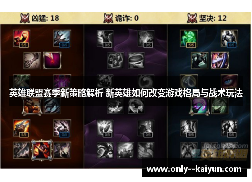 英雄联盟赛季新策略解析 新英雄如何改变游戏格局与战术玩法 英雄联盟赛季新策略解析 新英雄如何改变游戏格局与战术玩法